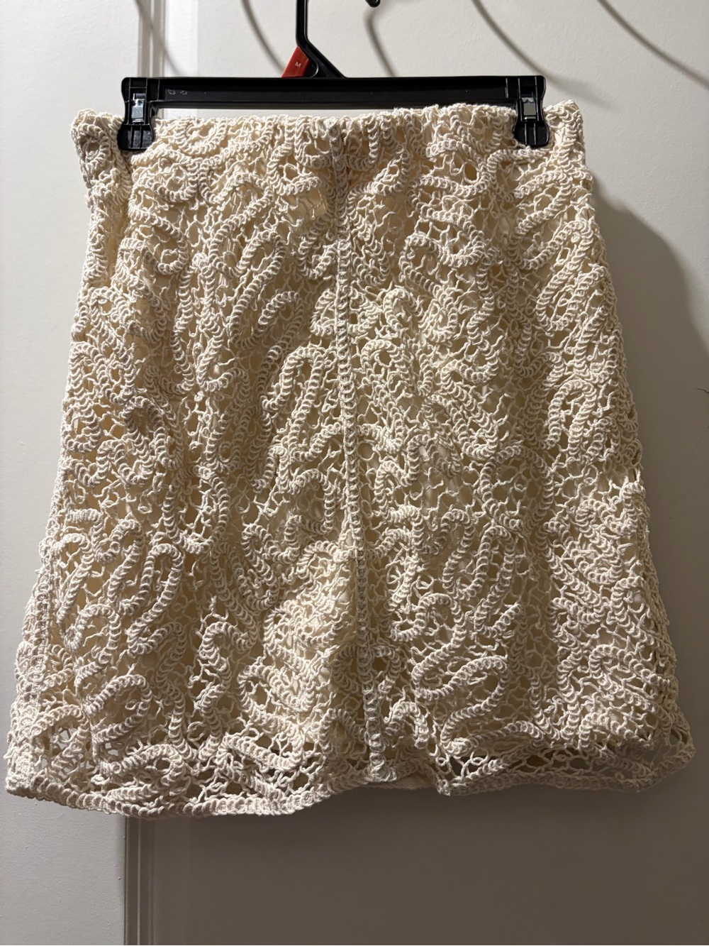 a new day Cream Crochet A-Line Skirt